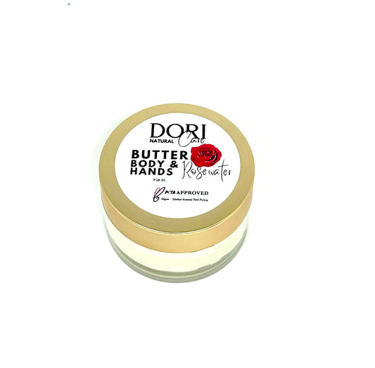 DORICare Natural - BUTTER Body & Hands - Rosewater, 25 ml