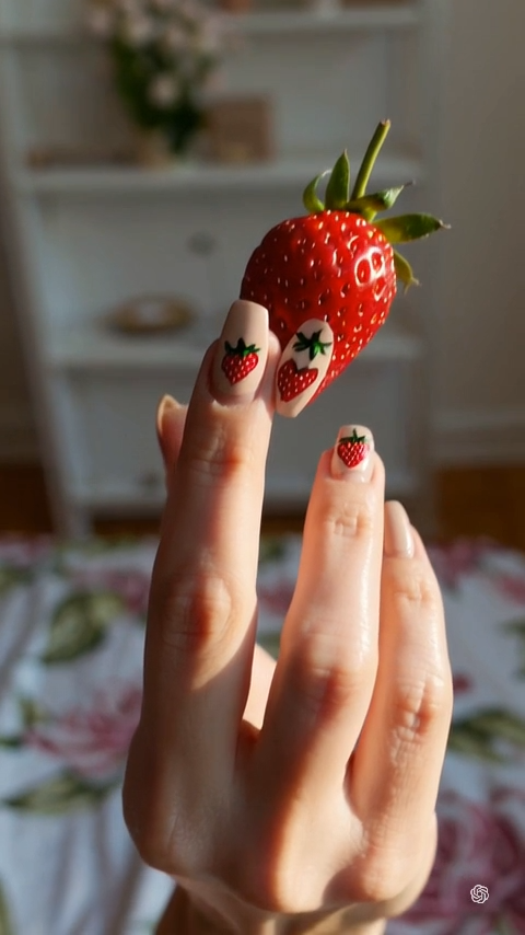 Love Strawberry Bag – DORICare Pflege-Set mit Nagelöl, Creme & Seife