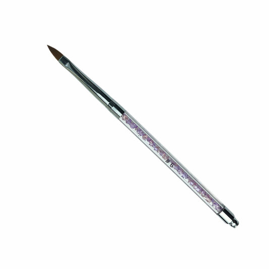 Acryl Pinsel #6, Katzenzunge, Flieder - Doriana Cosmetics GmbH