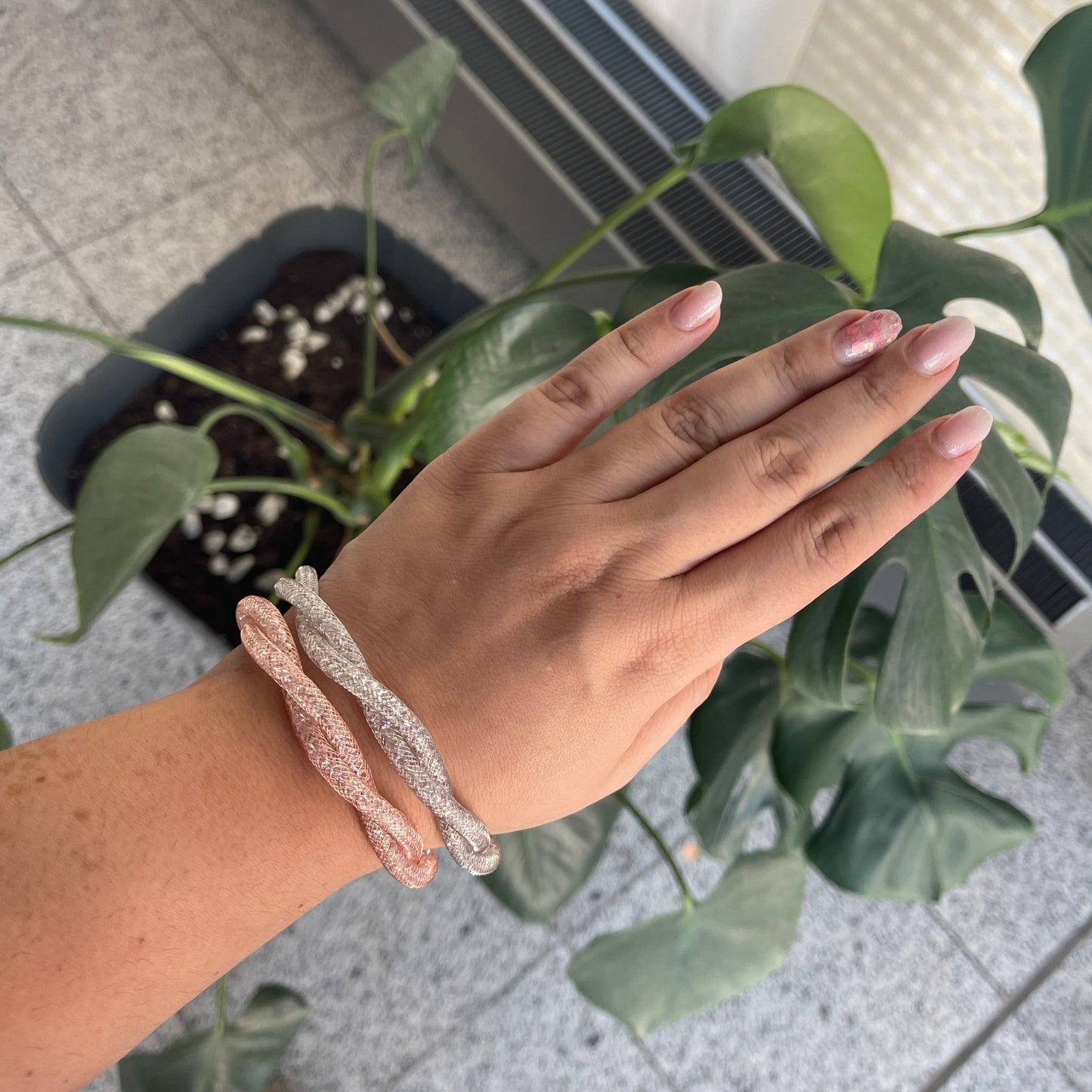 Armband Antonio L/XL, Rosegold und Silber, 2 Stück - Doriana Cosmetics GmbH