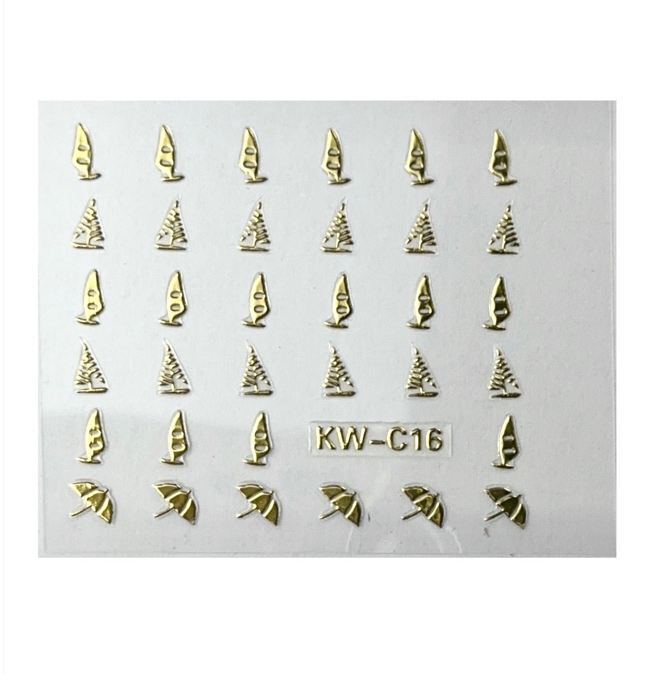 Beach Gold - 3D Selbstklebende Sticker - Doriana Cosmetics GmbH