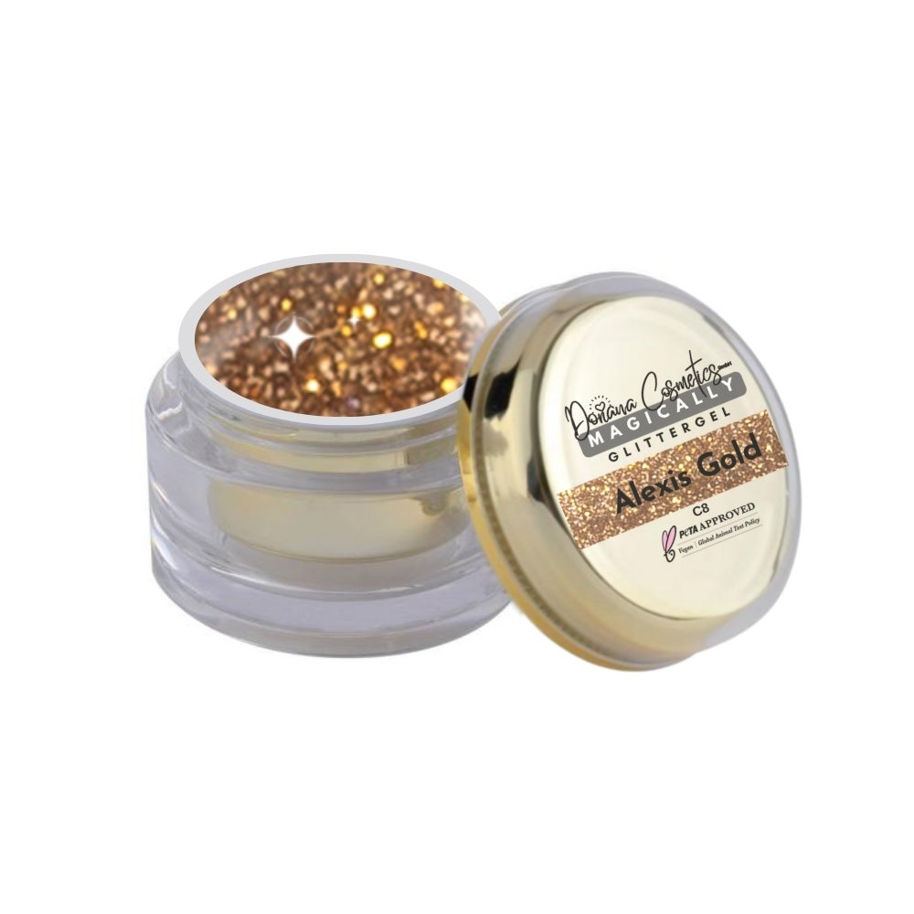 Doriana Cosmetics MAGICALLY Glittergel - Alexis Gold (Art.-Nr.: C8), 5 ml - Doriana Cosmetics GmbH