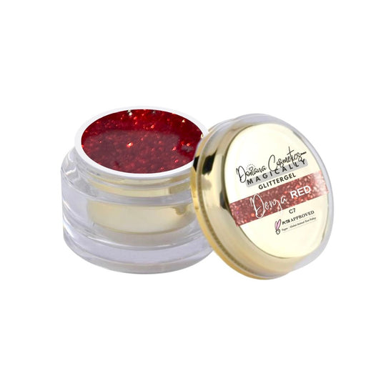 Doriana Cosmetics MAGICALLY Glittergel - Derya Red (Art.-Nr.: C7), 5 ml - Doriana Cosmetics GmbH