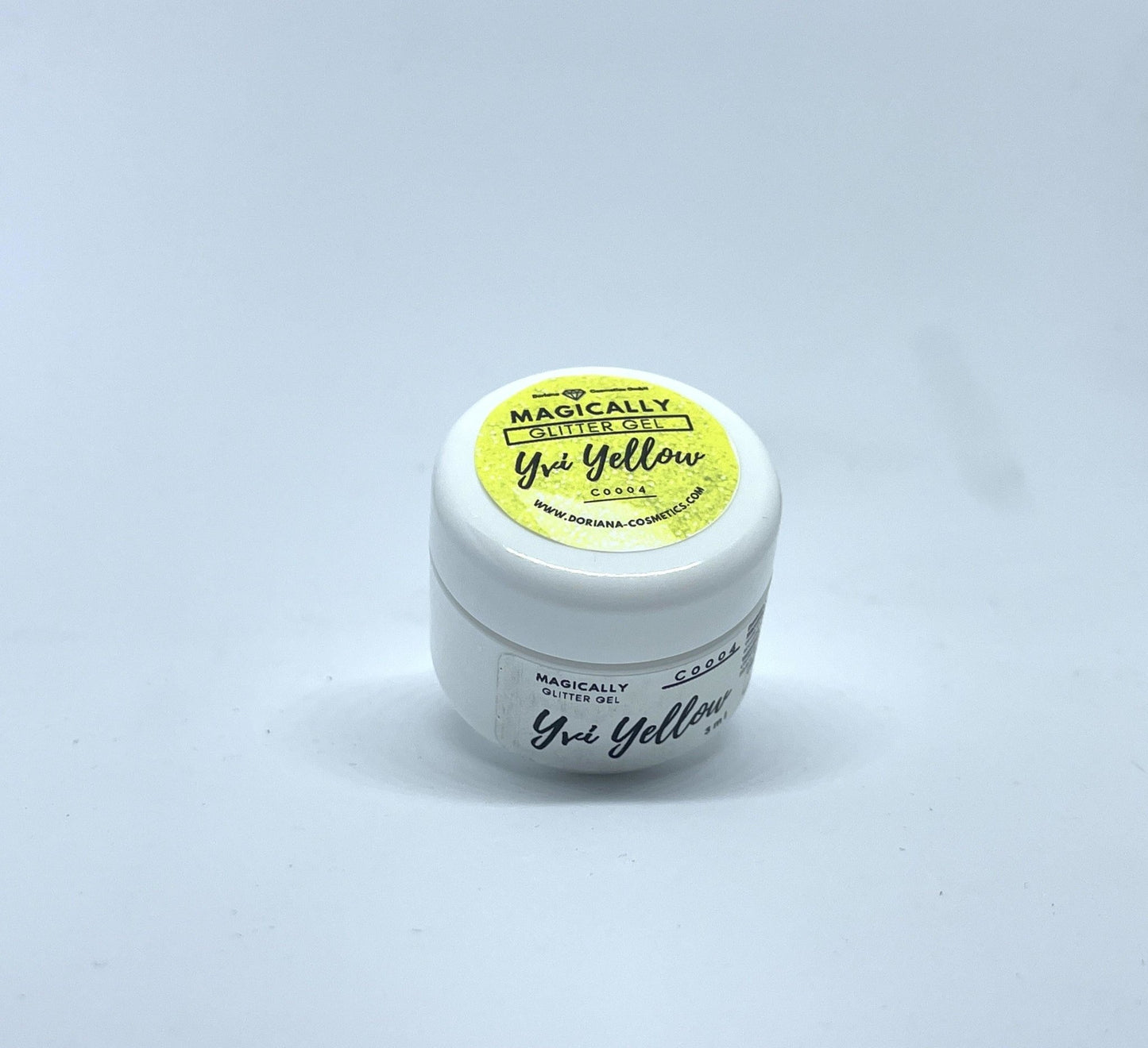 Doriana Cosmetics MAGICALLY Glittergel - Yvi Yellow Glitter (Art.-Nr.: C4), 5 ml - Doriana Cosmetics GmbH