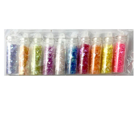 Flake Glitzer Inlays, 10er Set - Doriana Cosmetics GmbH