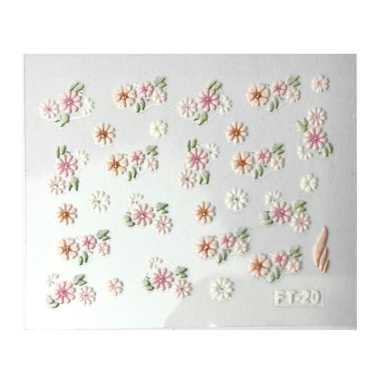 Flowers 2 - 3D Selbstklebende Sticker - Doriana Cosmetics GmbH