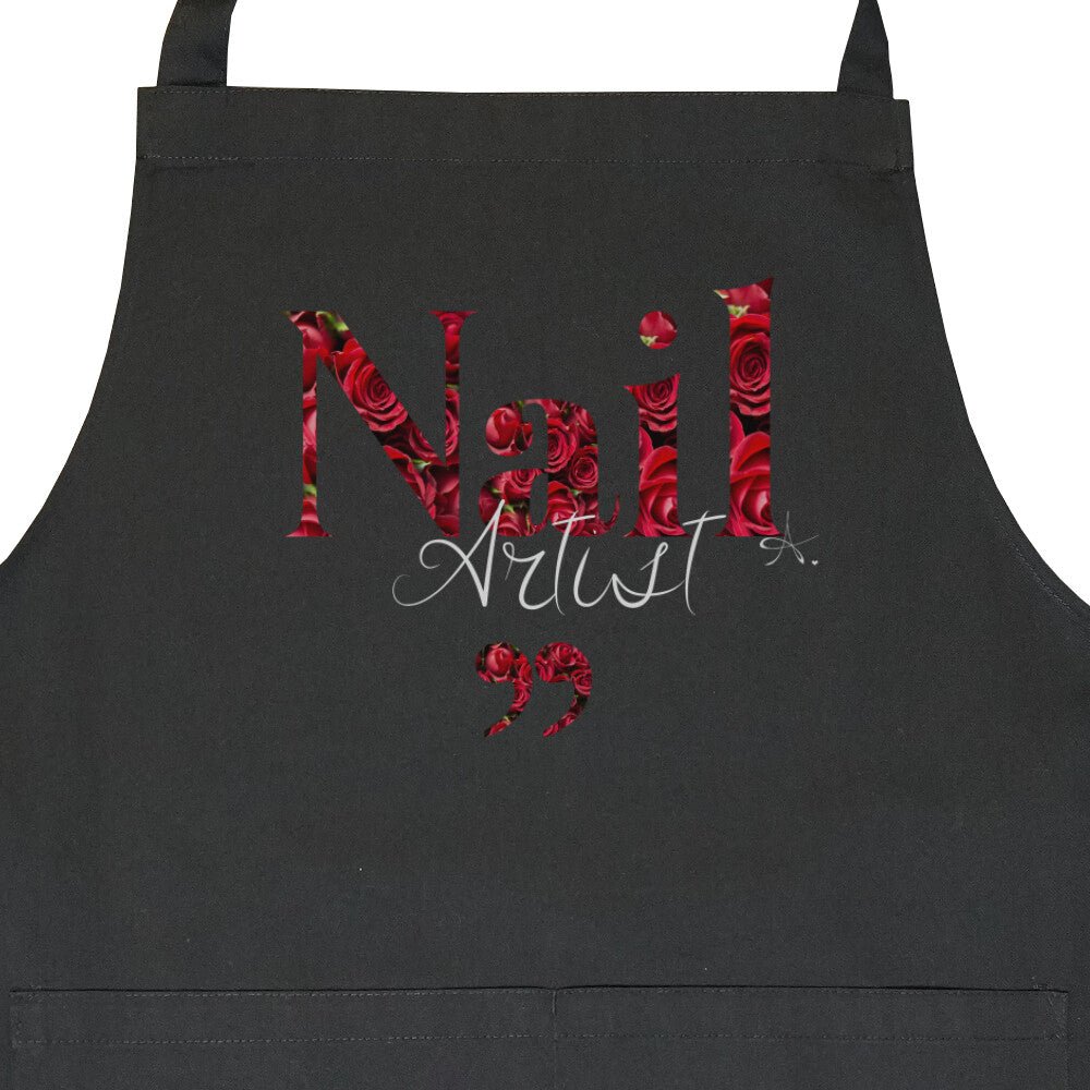 Schürze mit Tasche - Nail Artist Rote Rosen - Doriana Cosmetics GmbH