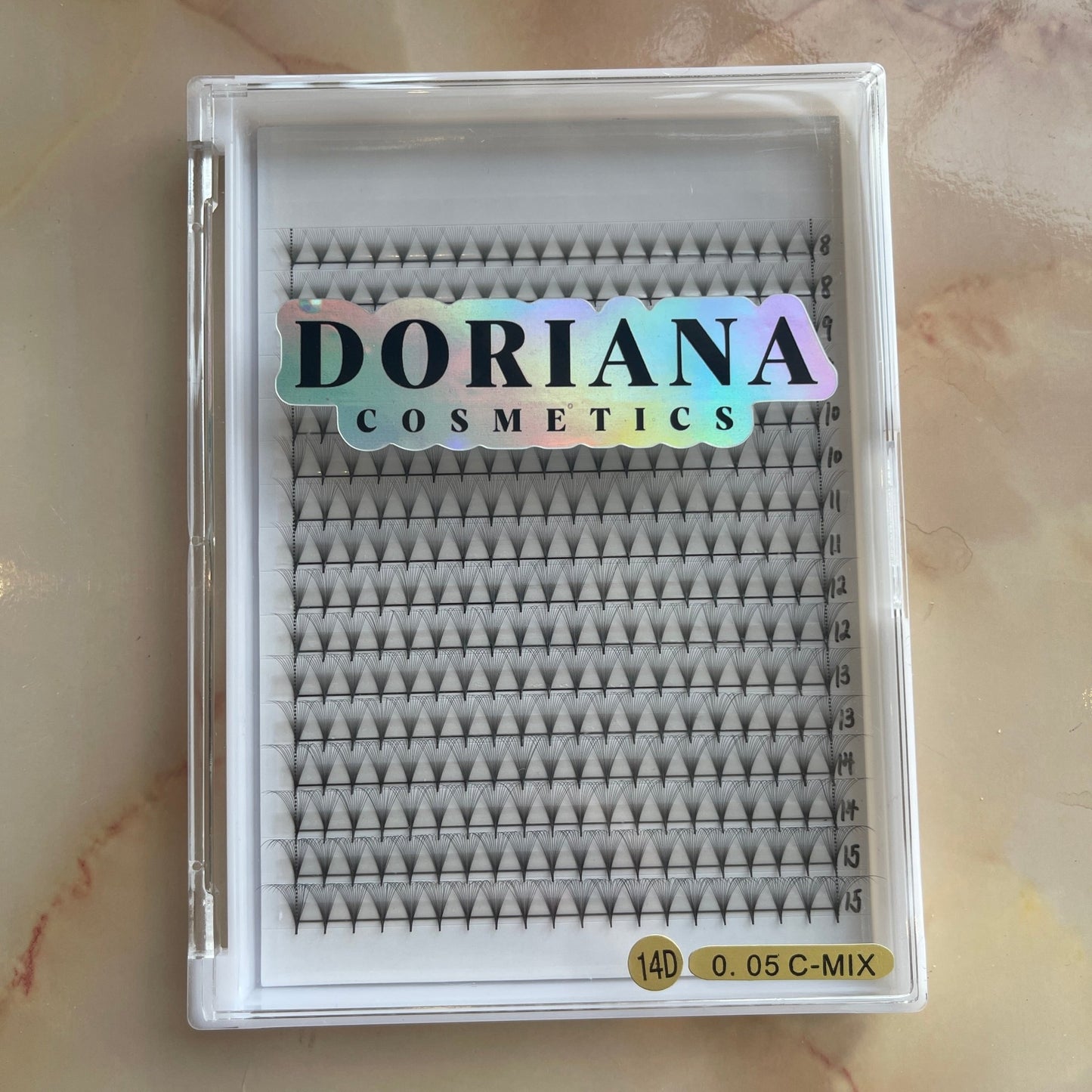 Wimpernfächer C-Mix, 14 D, 0.05, 320 Stück - Doriana Cosmetics GmbH