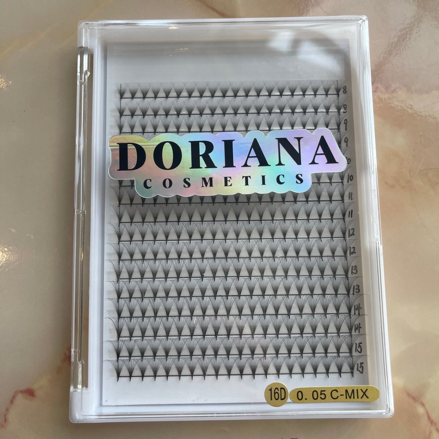 Wimpernfächer C-Mix, 16 D, 0.05, 320 Stück - Doriana Cosmetics GmbH