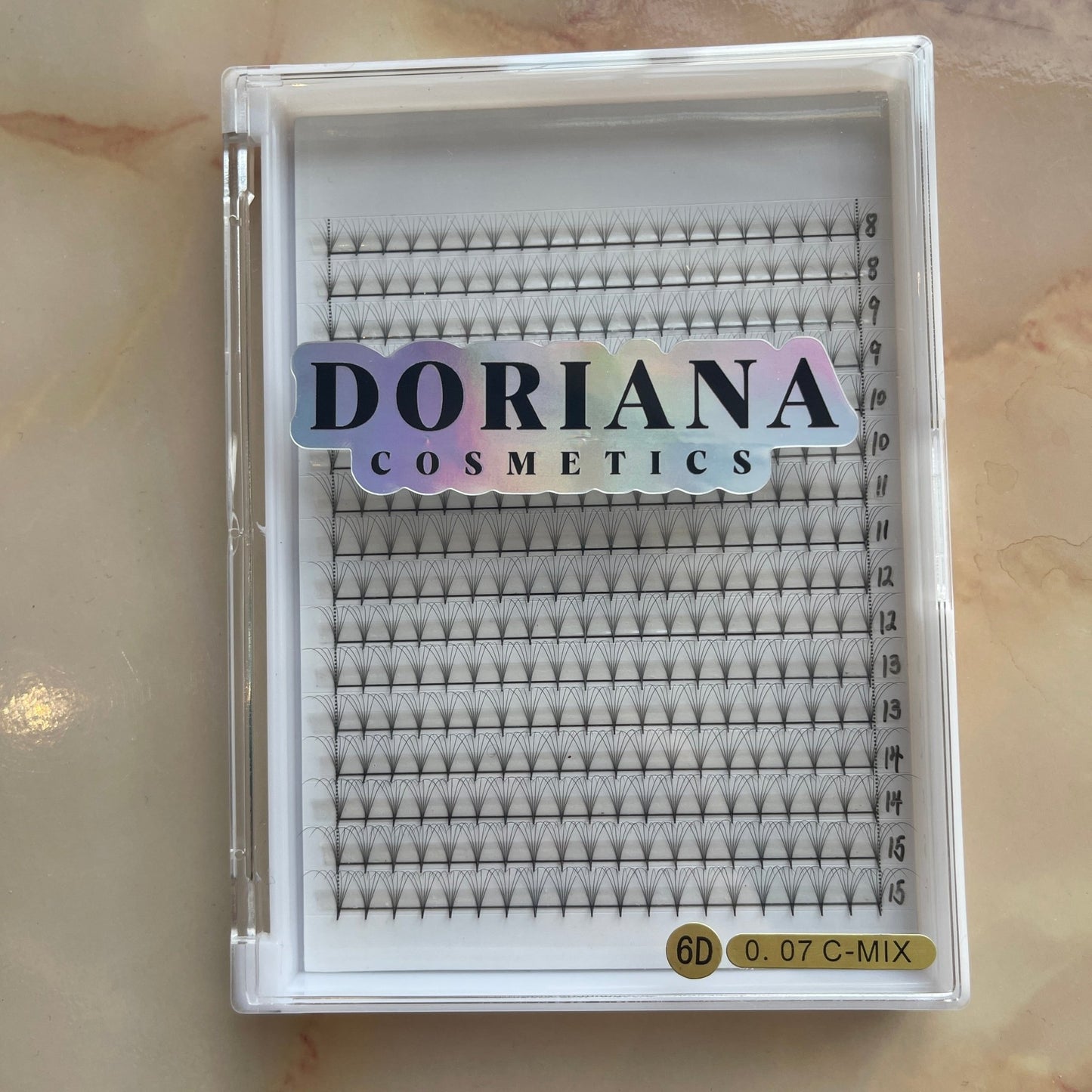 Wimpernfächer C-Mix, 6D, 0.07, 320 Stück - Doriana Cosmetics GmbH