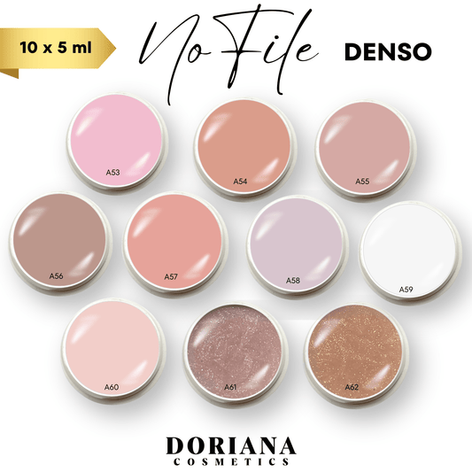 10 x 5 ml , Doriana Cosmetics NO FILE (DENSO), Mittelviskos - Builder Gel (Tester) - Doriana Cosmetics GmbH