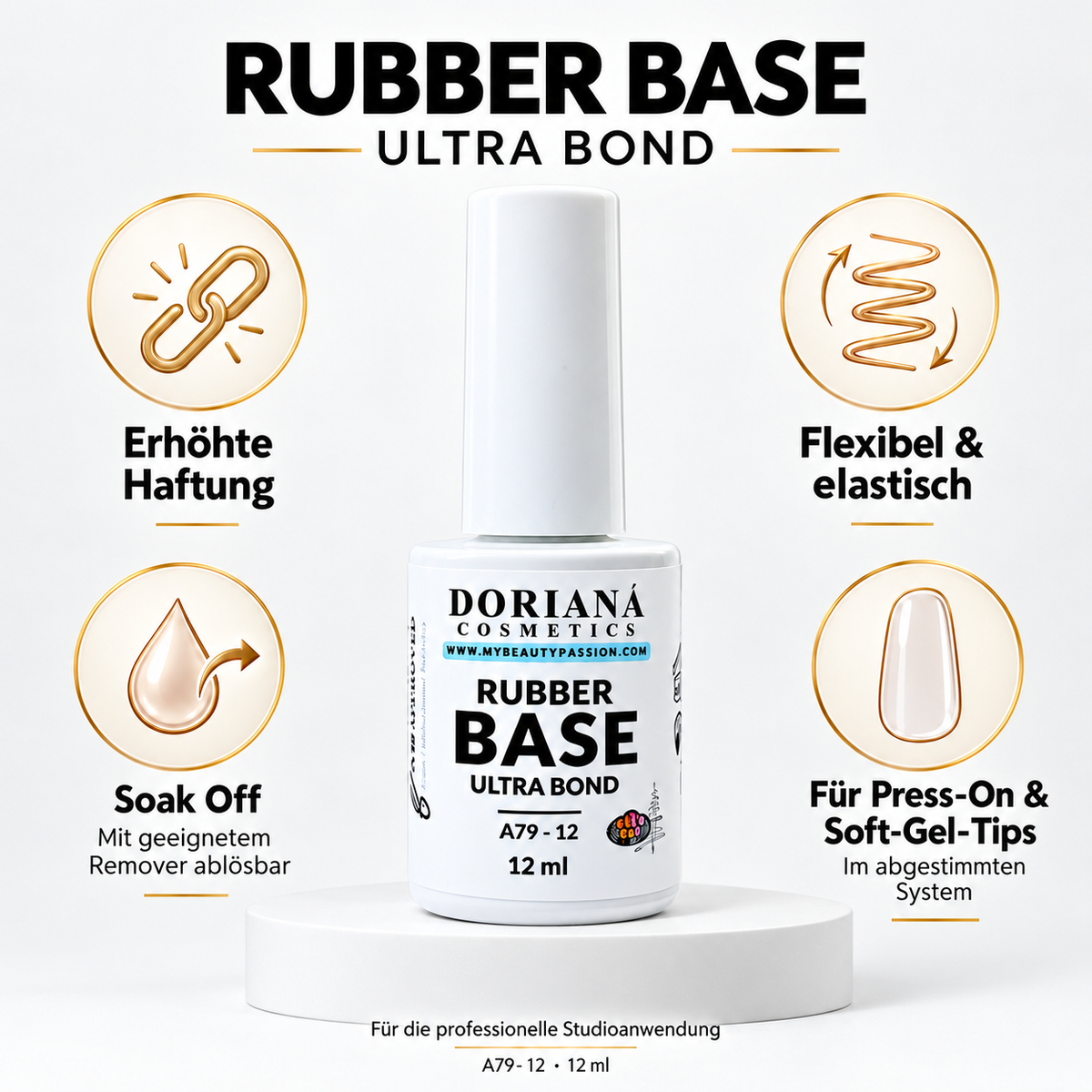 Rubber Base⎥Ultra Bond⎥Soak Off⎥12 ml