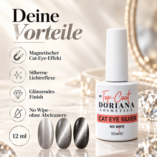 MAGICALLY Top Coat |  Cat Eye Silver | no wipe |  12 ml