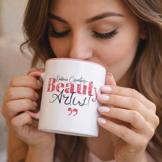 Tasse - BeautyArtist by Doriana Cosmetics | Keramiktasse | Rosa  |  325 ml