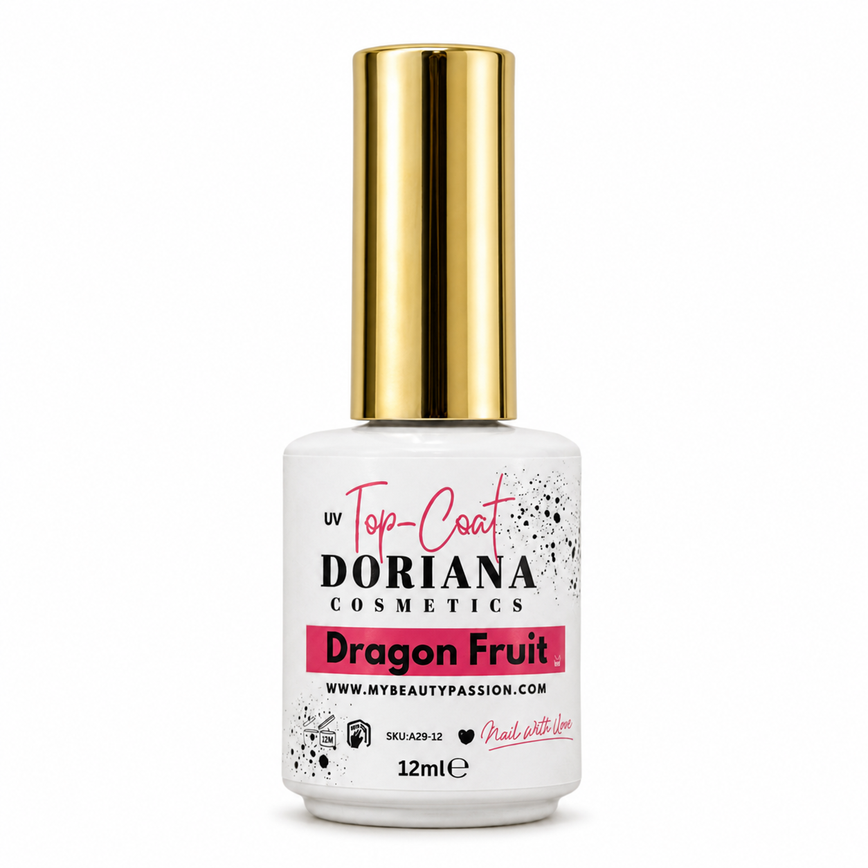 Doriana Cosmetics MAGICALLY Top Coat - Dragon Fruit - no wipe -, 5 ml