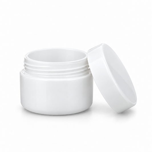 Leerer 5 ml Tiegel / Dose | Doppelwandig | Weiß