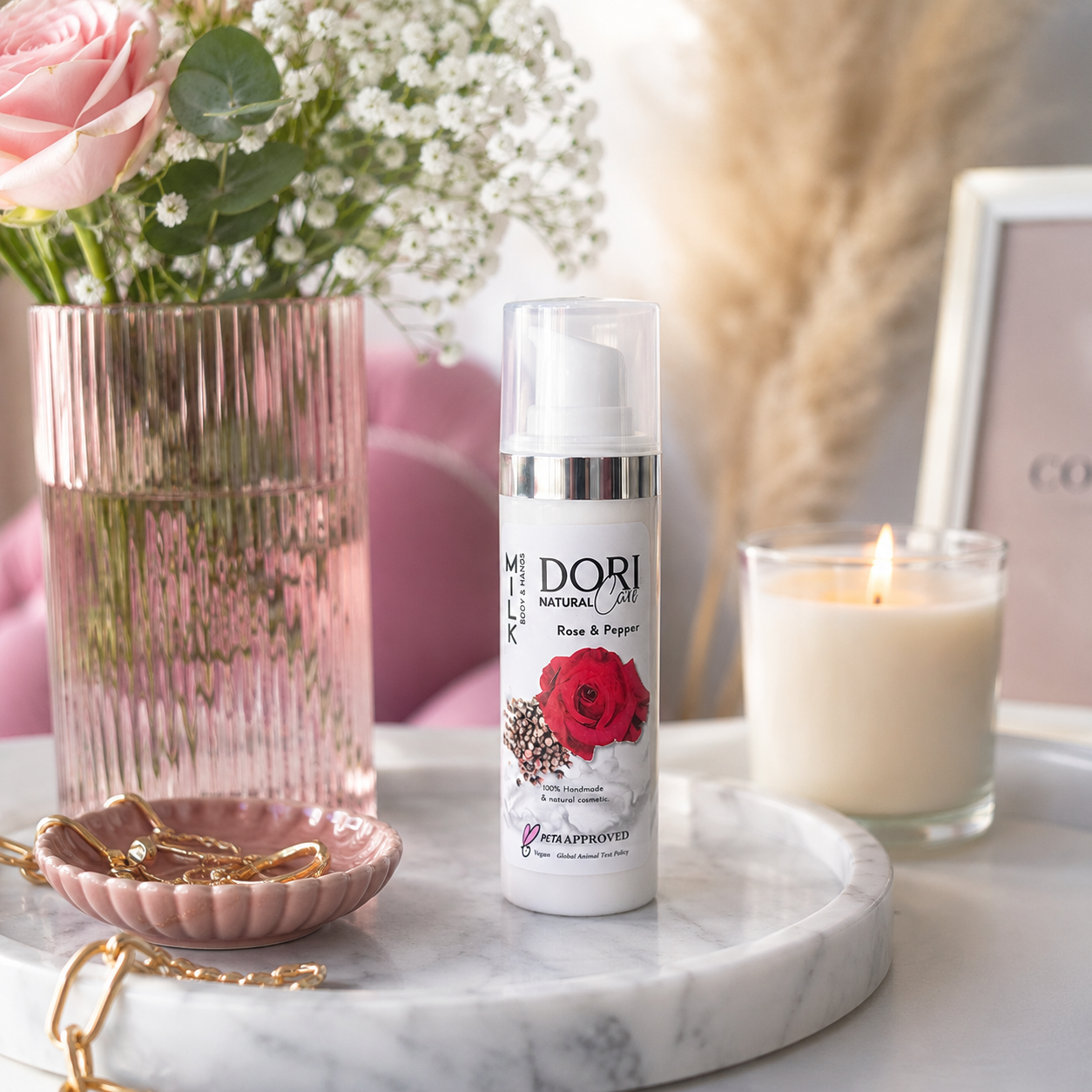 DORICare Natural - MILK Body & Hands - Rose & Pepper, 30 ml
