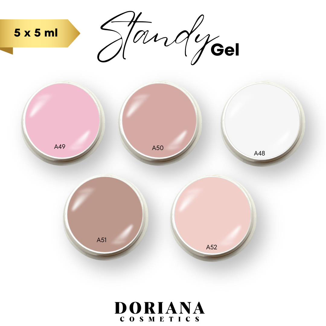 5 x 5 ml , Doriana Cosmetics - Standy Gel - Ideal für Anfänger (Tester)