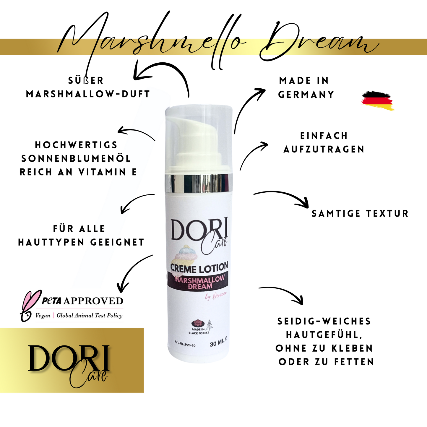 DORICare Creme Lotion - Marshmallow Dream by Doriana, 30 ml