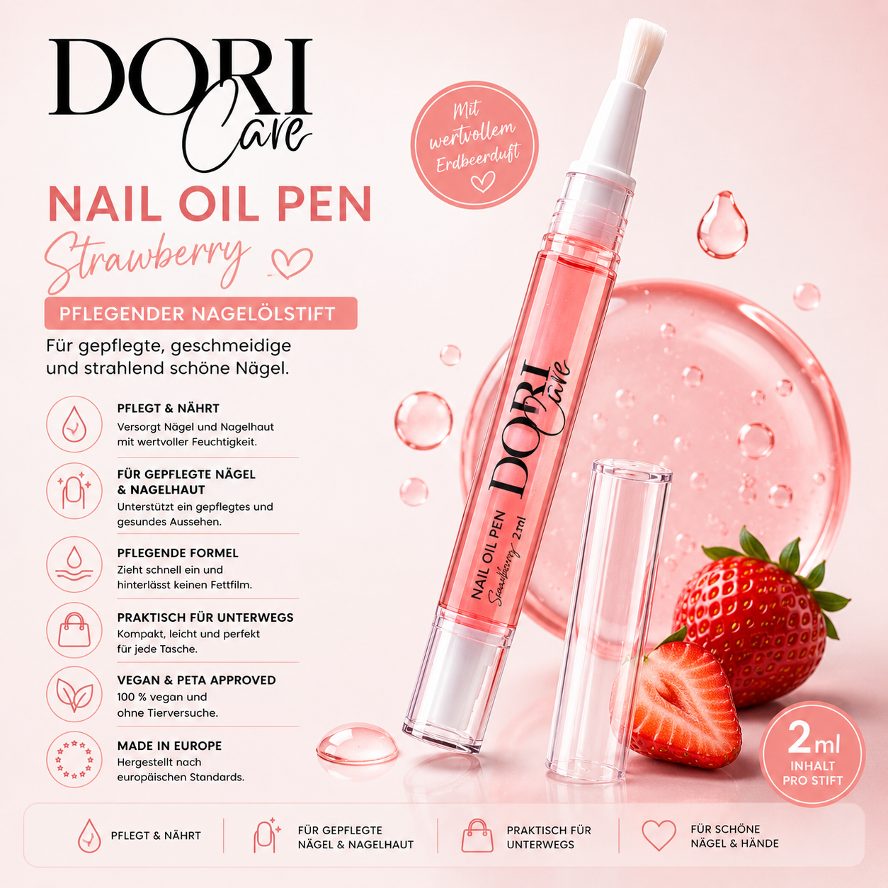 Strawberry ⎥ DORICare Nagelöl