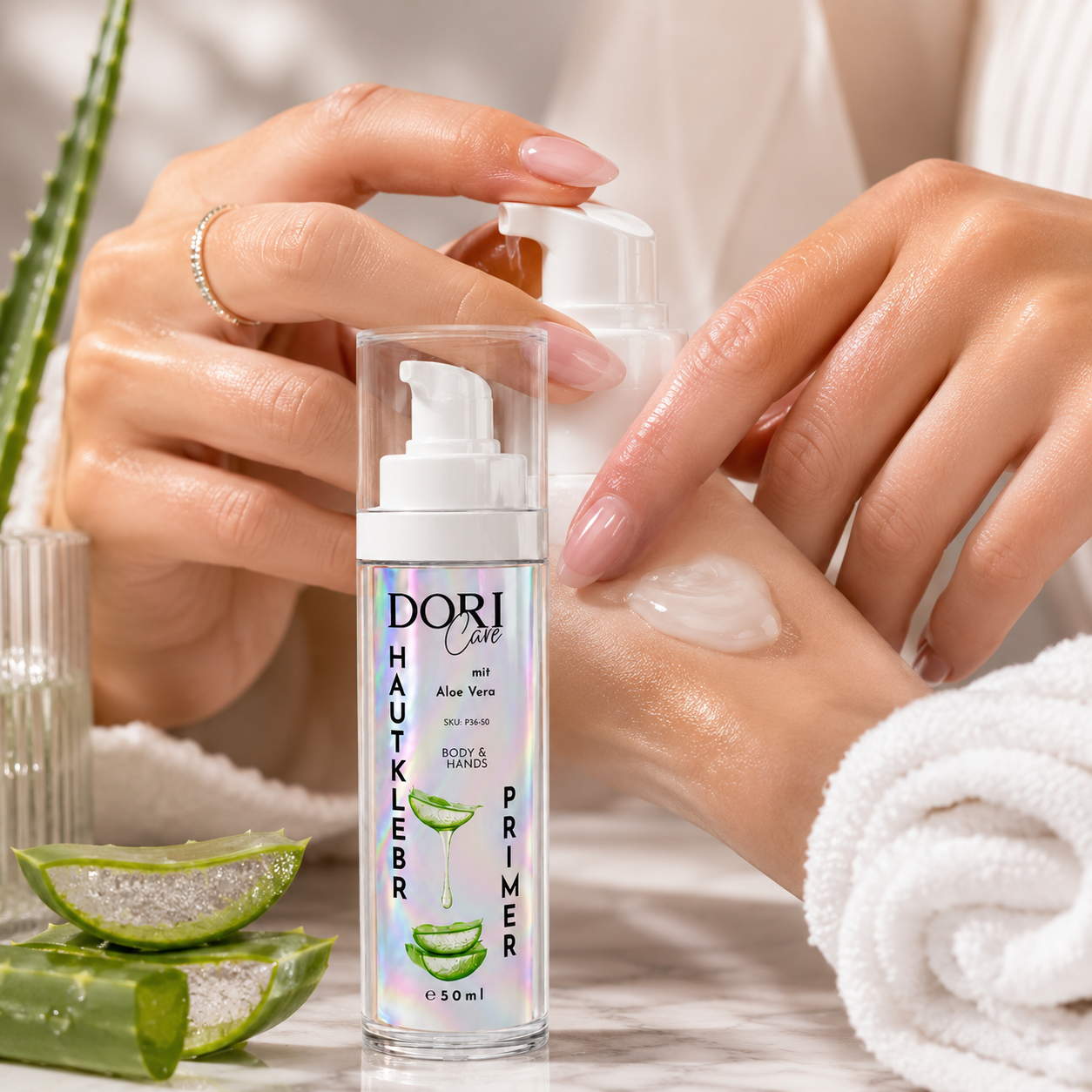DORICare Hautkleber & Primer | Aloe Vera Pflegebasis für Bio Glitter, Cosmetic Glitter & Make-up