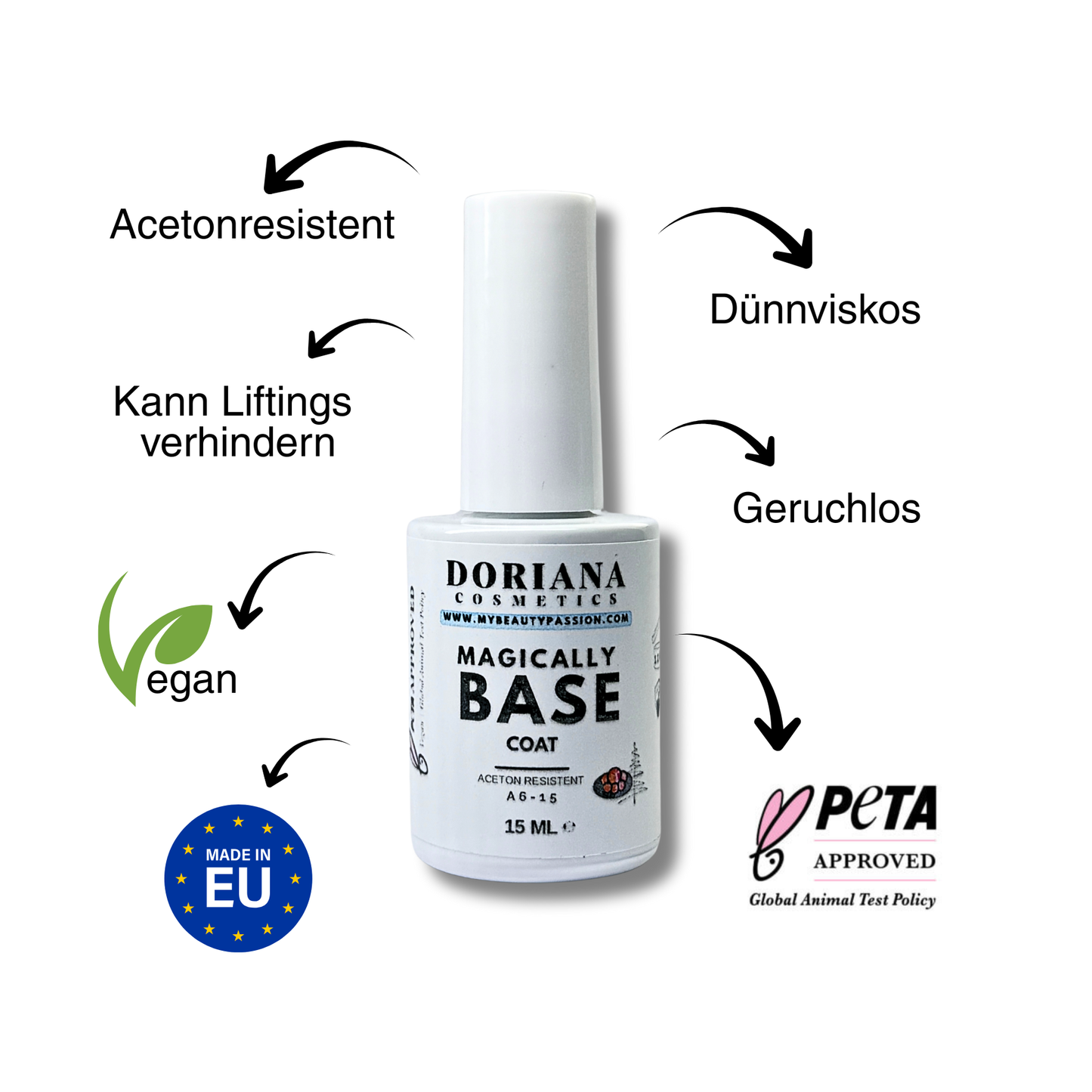 Doriana Cosmetics MAGICALLY UV-Gel - Base Coat (Haftgel) - Aceton resistent