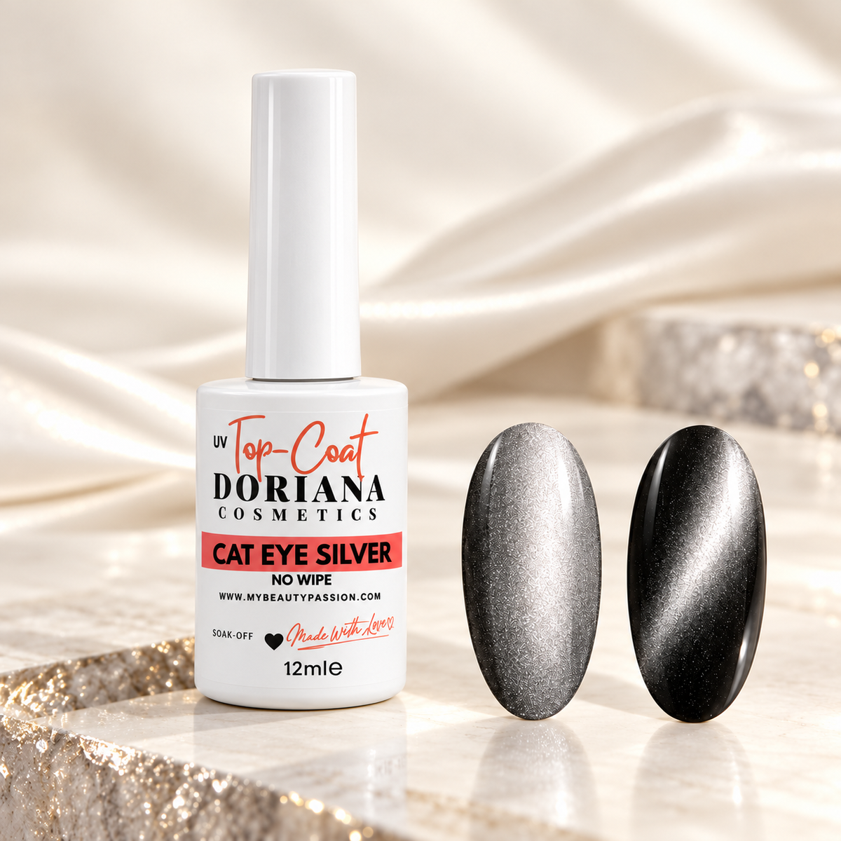 MAGICALLY Top Coat |  Cat Eye Silver | no wipe |  12 ml