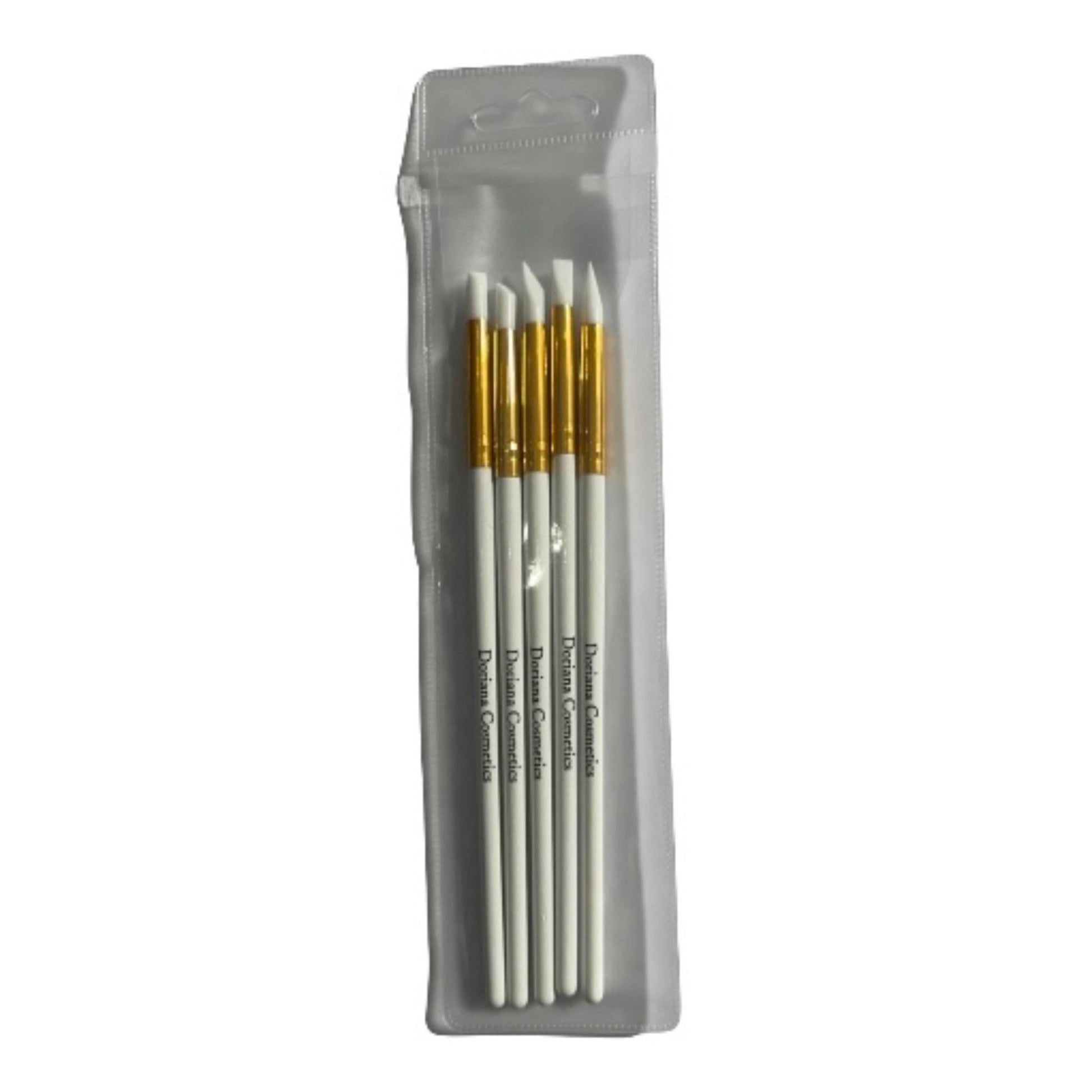 5er Set Silikonbrush Gold / White - Doriana Cosmetics GmbH