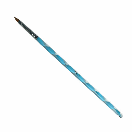 Acryl Pinsel #4, Katzenzunge, Blau, Twist Optik - Doriana Cosmetics GmbH