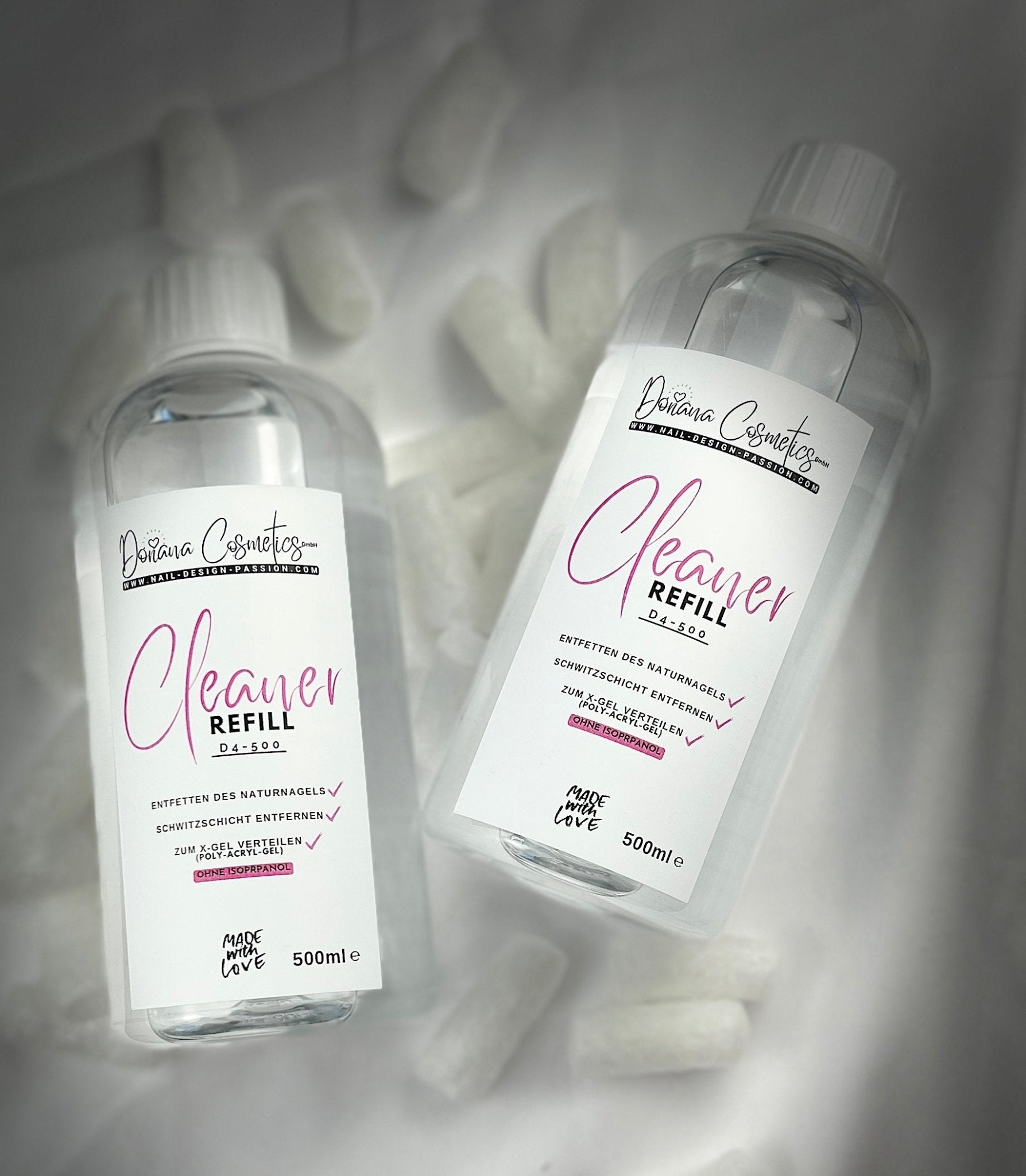 CLEANER Refill, ohne Isopropanol, 500 ml - Doriana Cosmetics GmbH