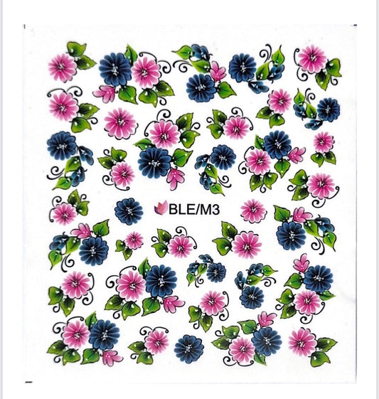Flower Power 3 - Wattertattoo Sticker - Doriana Cosmetics GmbH