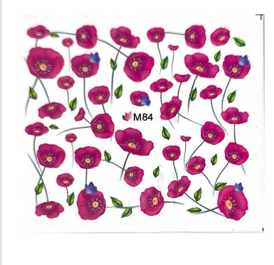 Flower Power 4 - Wattertattoo Sticker - Doriana Cosmetics GmbH