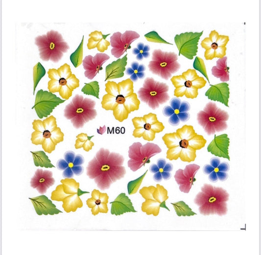 Flower Power 6 - Wattertattoo Sticker - Doriana Cosmetics GmbH