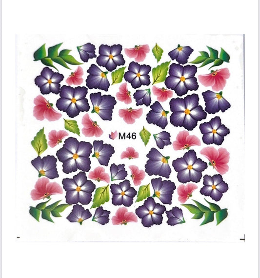 Flower Power 7 - Wattertattoo Sticker - Doriana Cosmetics GmbH