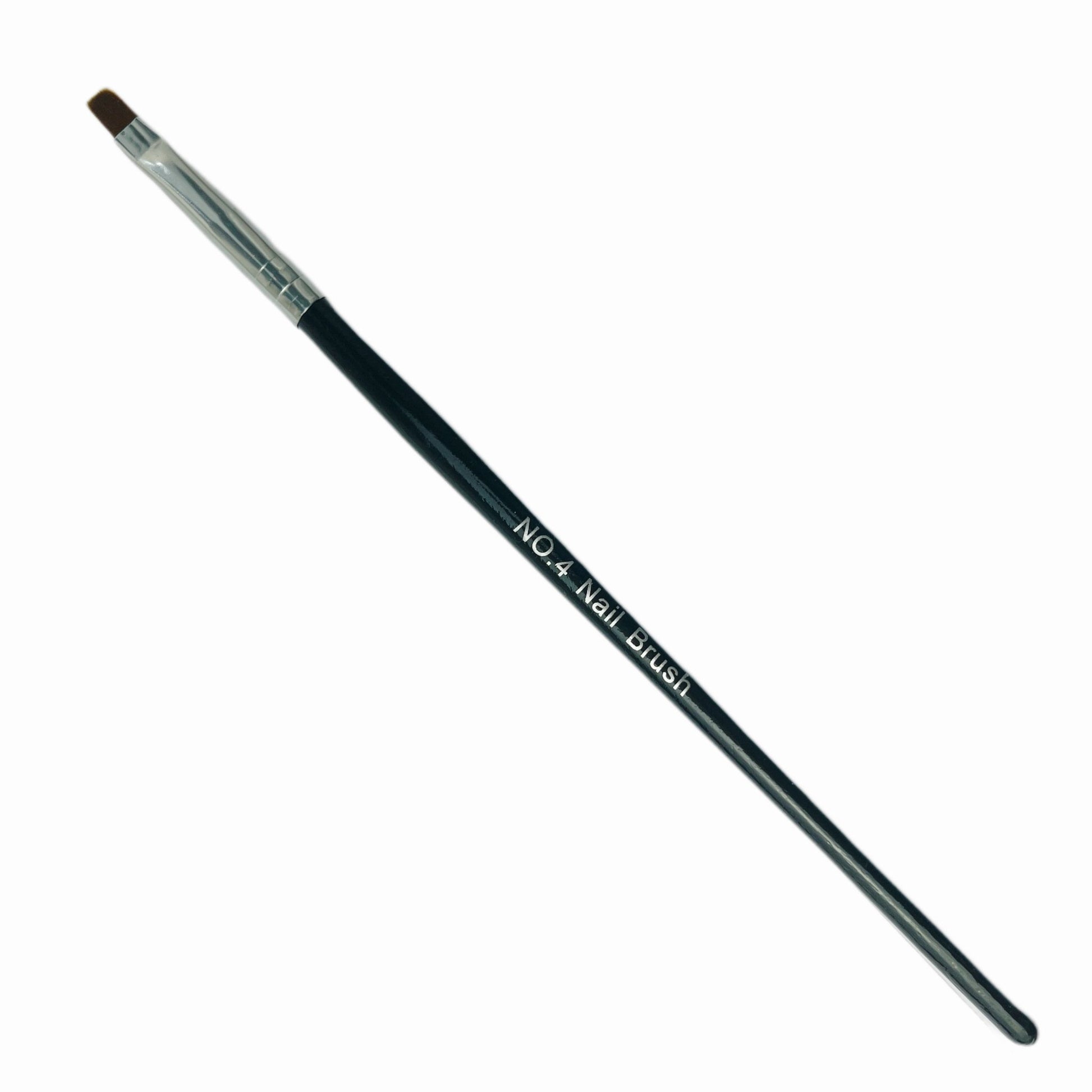 Gel Pinsel #4, Flach, Black Wood - Doriana Cosmetics GmbH