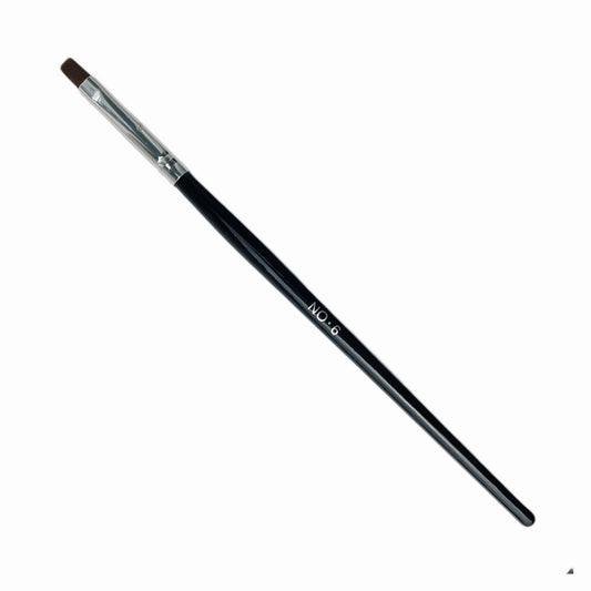 Gel Pinsel #6, Flach, Black Wood - Doriana Cosmetics GmbH