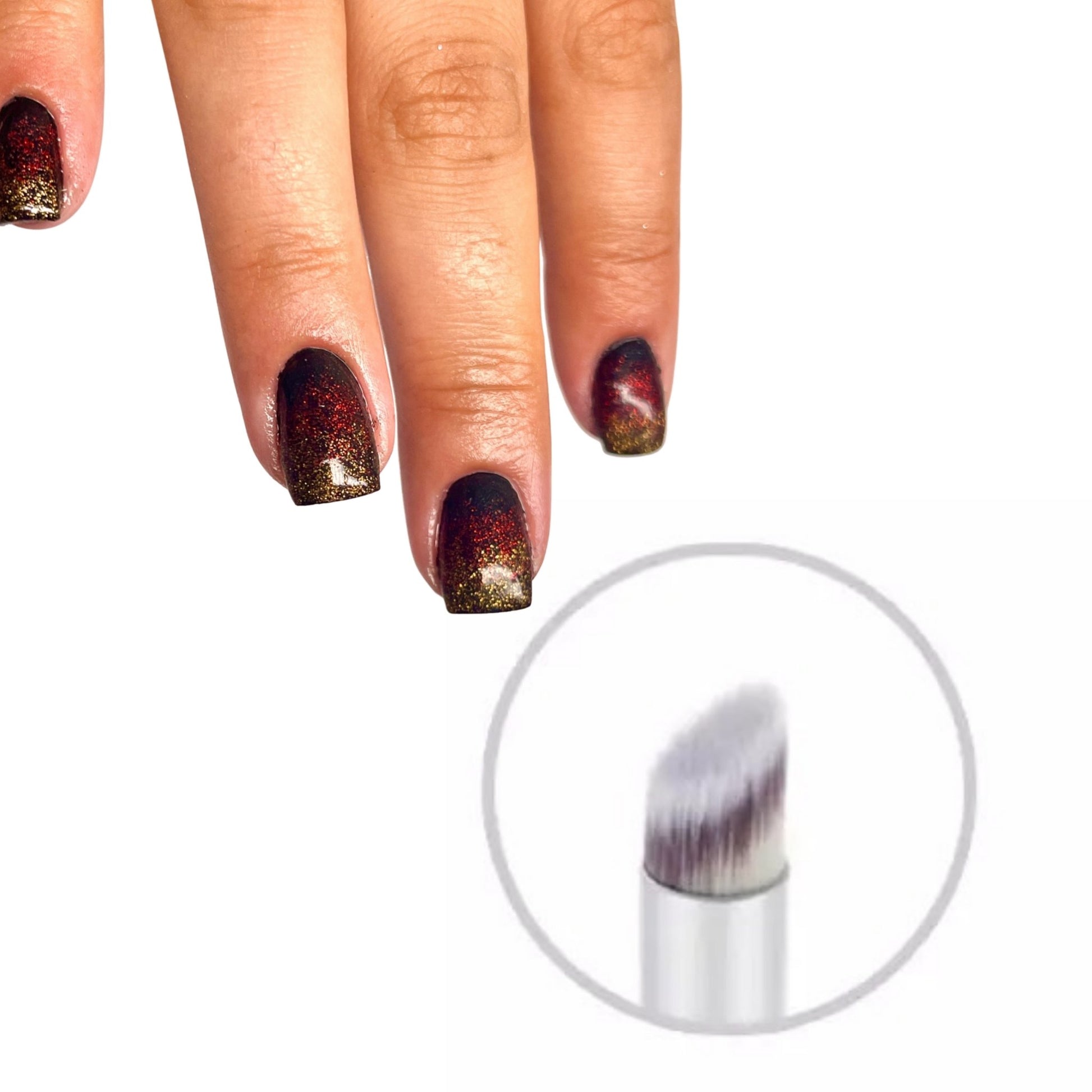 Ombré / Gradient Pinsel "BEN" Gold / White - Doriana Cosmetics GmbH