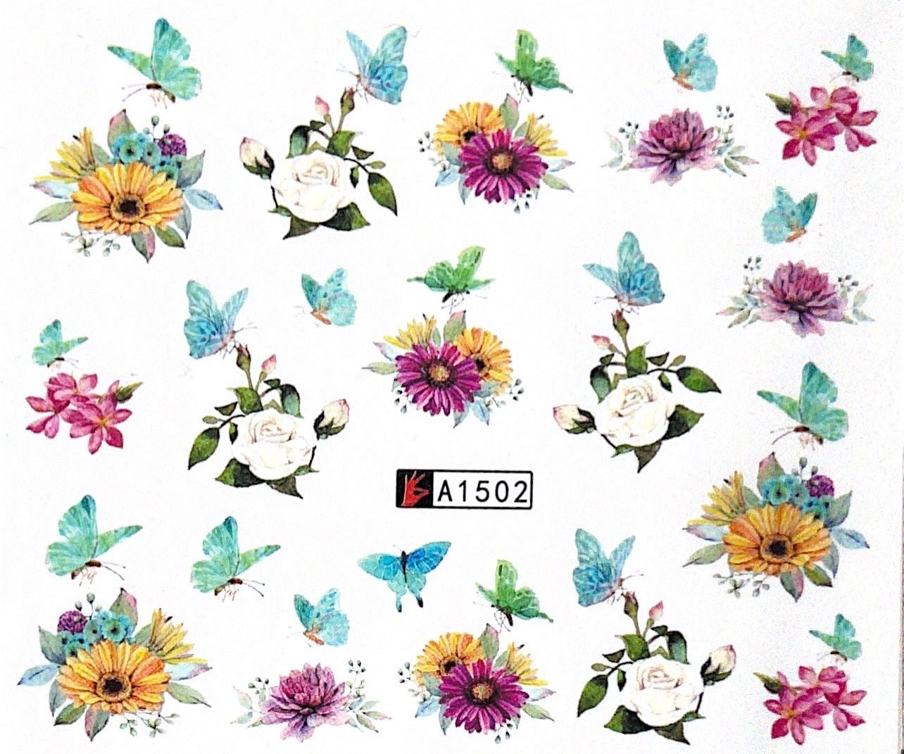 Watertransfer Sticker Flower - Doriana Cosmetics GmbH