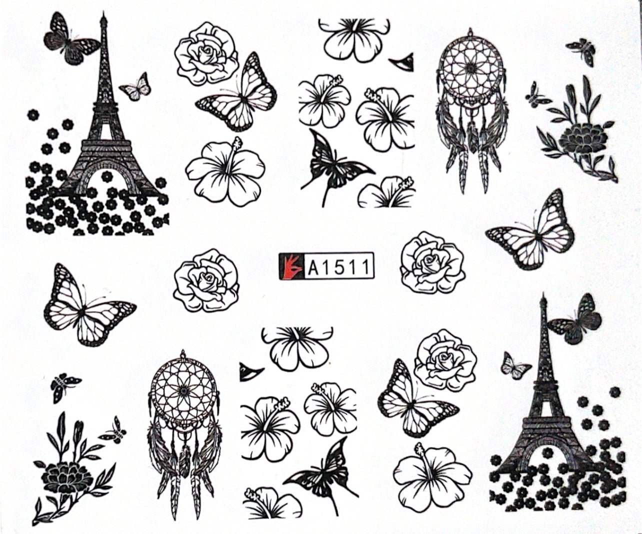 Watertransfer Sticker Flower - Doriana Cosmetics GmbH