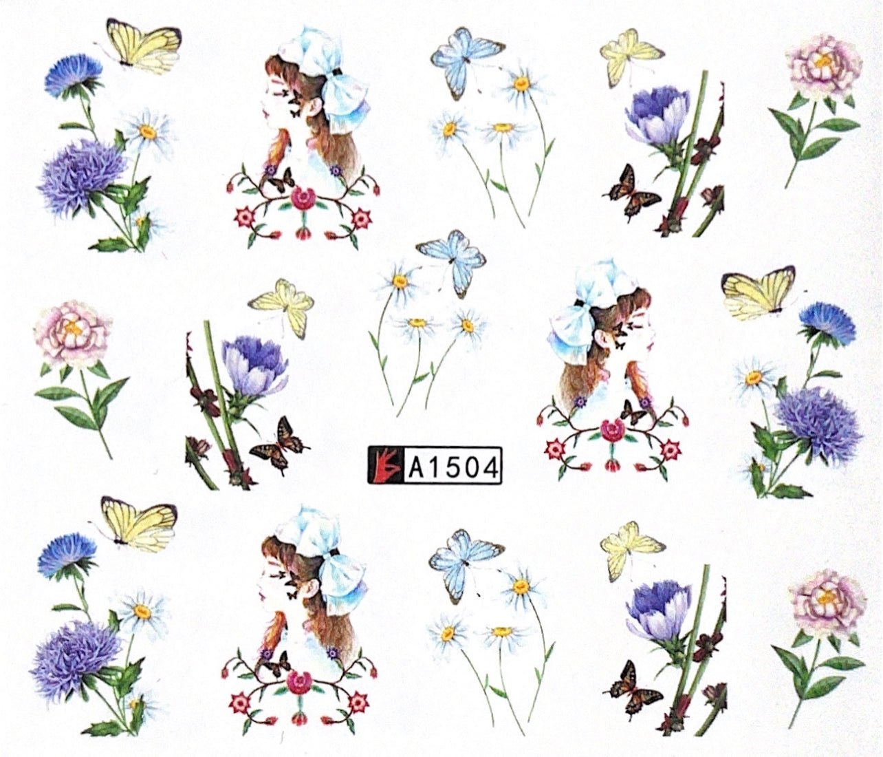 Watertransfer Sticker Flower - Doriana Cosmetics GmbH
