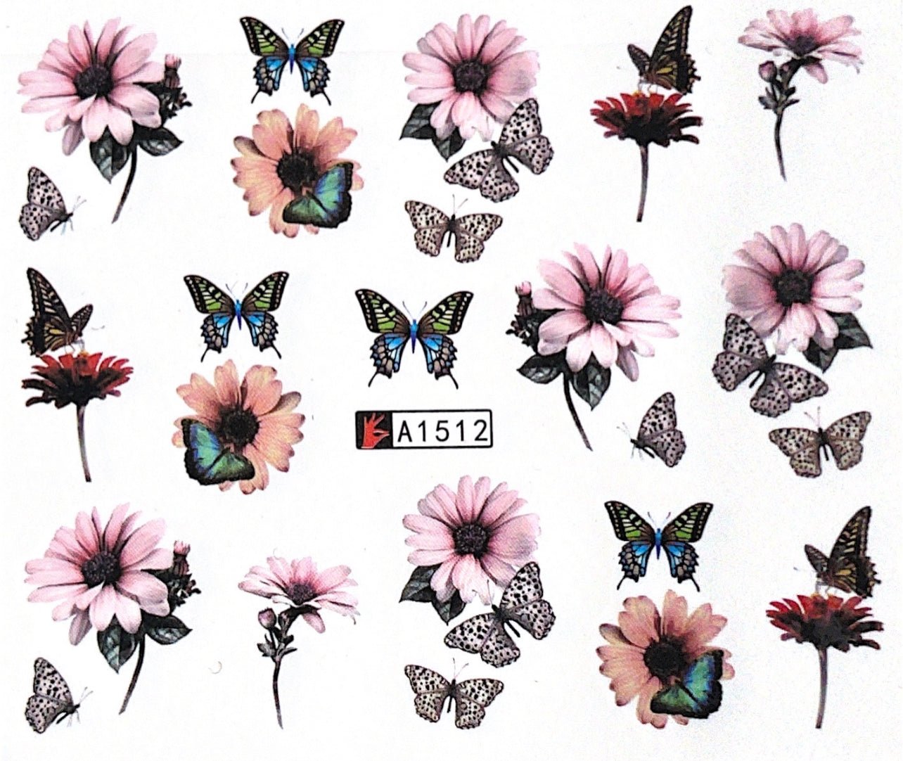 Watertransfer Sticker Flower - Doriana Cosmetics GmbH