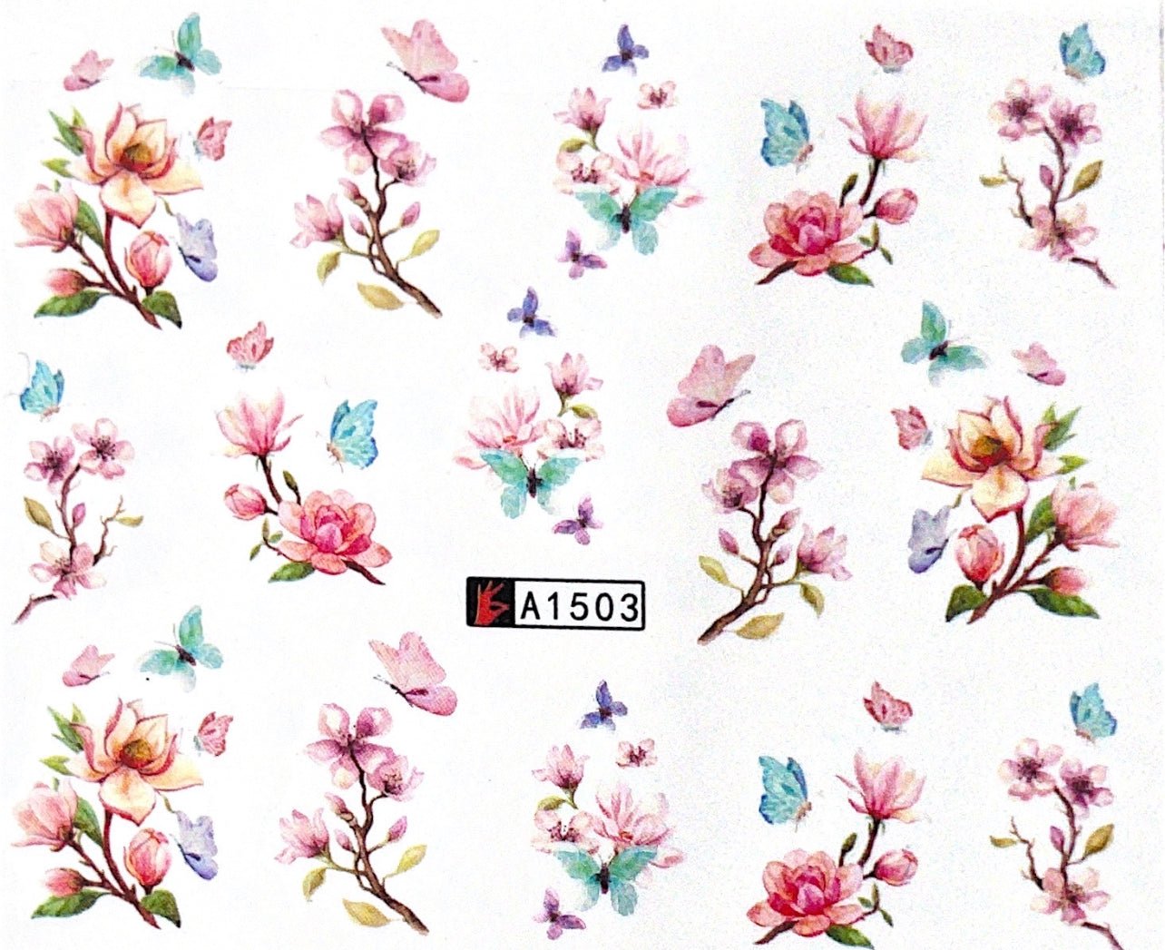 Watertransfer Sticker Flower - Doriana Cosmetics GmbH